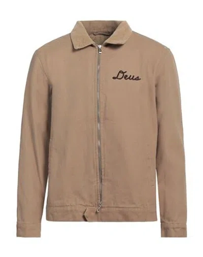 Deus Ex Machina Man Jacket Camel Size Xl Cotton In Beige