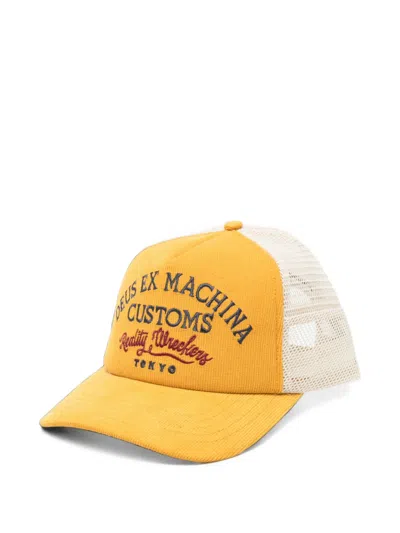 Deus Ex Machina Marsden Trucker Corduroy Cap In Yellow