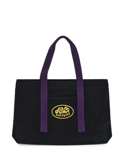 Deus Ex Machina Mazey Logo-embroidered Tote Bag In Black