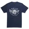 DEUS EX MACHINA MEN'S FLY DIRT TEE IN NAVY MARLE