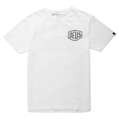 DEUS EX MACHINA MEN'S MILANO ADDRESS TEE IN WHITE