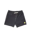 Deus Ex Machina Sandbar Acid Wash Shorts In Black