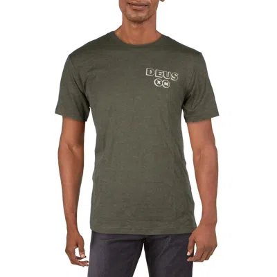 Deus Ex Machina Mens Logo Cotton T-shirt In Green