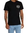 DEUS EX MACHINA MILANO ADDRESS TEE IN BLACK