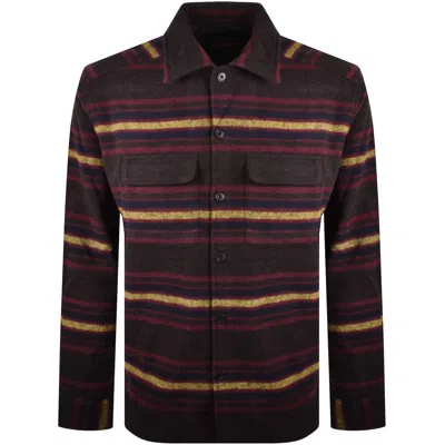 Deus Ex Machina Moto Stripe Shirt Burgundy