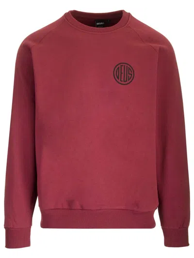 Deus Ex Machina Pill Logo Crew Sweatshirts Bordeaux