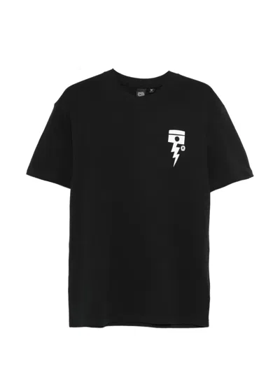 Deus Ex Machina 피스틴 그래픽 티셔츠 In Black