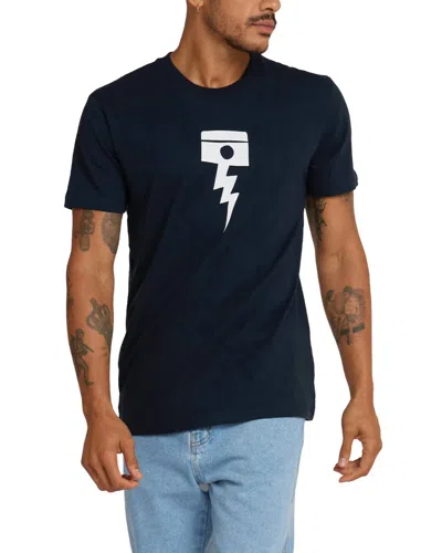 Deus Ex Machina Pisstin Tee In Navy In Blue