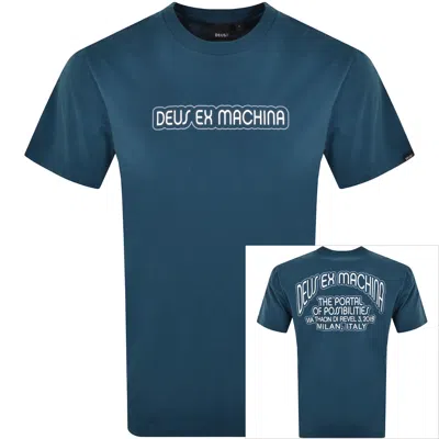 Deus Ex Machina Pots T Shirt Blue