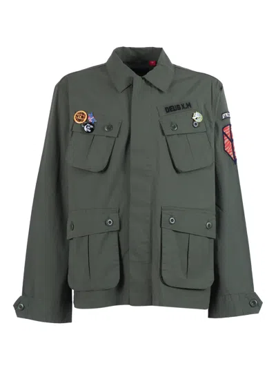 Deus Ex Machina Power Structured Military Overshirt In Green