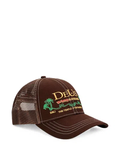 Deus Ex Machina Sanchez Embroidered Mesh-panel Cap In Brown