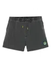 Deus Ex Machina Sandbar Acid Wash Shorts In Gray