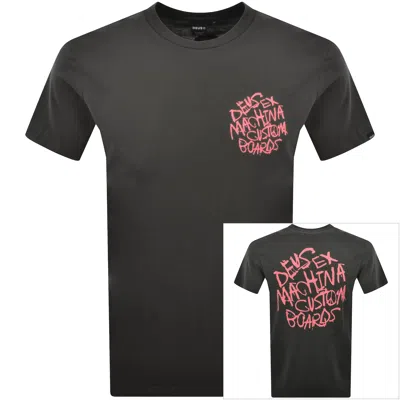 Deus Ex Machina Scrambler T Shirt Grey In Animal Print