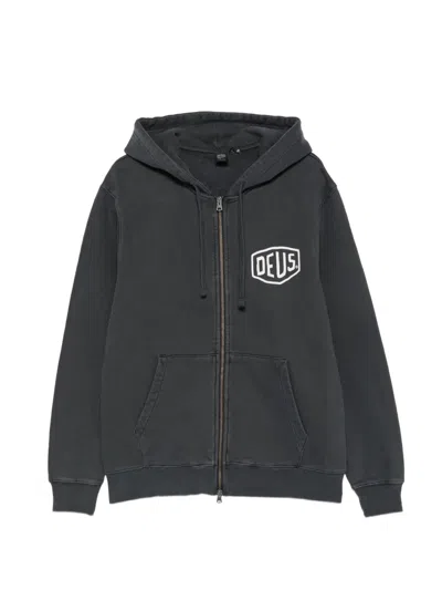 Deus Ex Machina Shield Logo-print Hoodie In Black