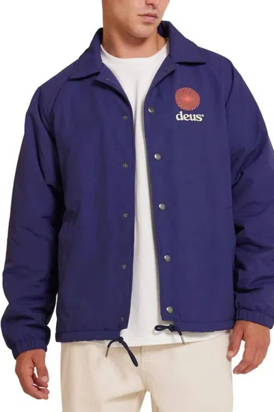 Deus Ex Machina Strata Coach Jacket In Blue