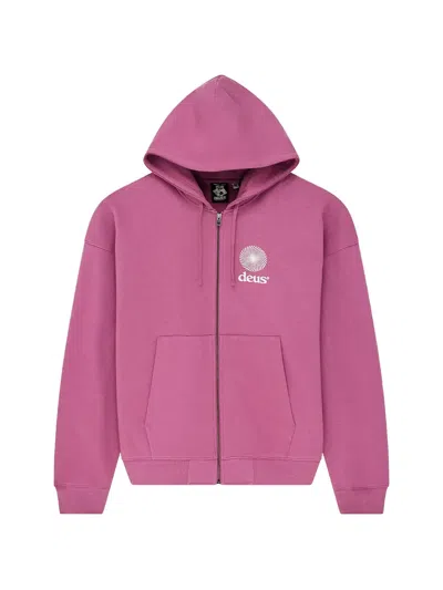 Deus Ex Machina Strata Zip-up Hoodie In Purple