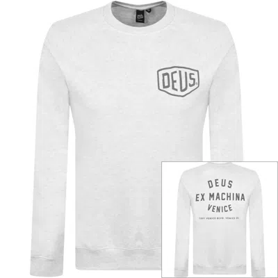 Deus Ex Machina Venice Address Sweatshirt Grey In White