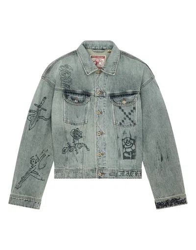 Deus Ex Machina Vintage Indigo Mephistopheles Jacket In Multi