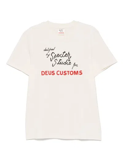 Deus Ex Machina X Specter Design Rare Birds T-shirt In White
