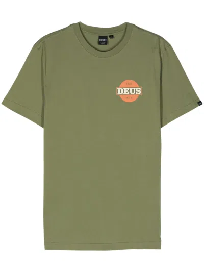 Deus Logo T-shirt In Green
