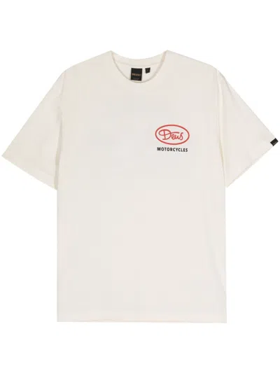 Deus Logo T-shirt In Neutral