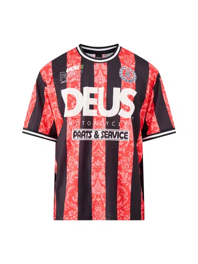 Deus Mens Nouveau Moto T-shirt Red