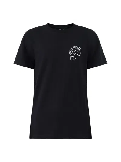 Deus Mens Organic Venice Skull T-shirt In Black