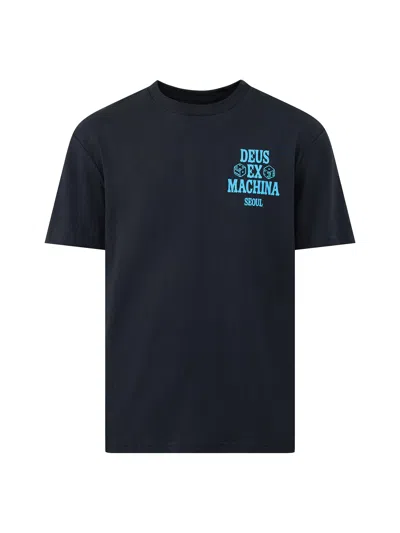 Deus Mens Recycled Blend Seoul Ceramic T-shirt In Black