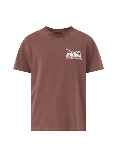 Deus Mens Recycled Primo T-shirt In Brown