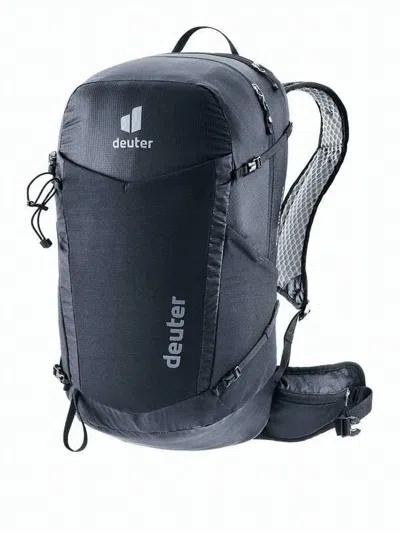 Deuter Streamlined Black Backpack With Recycled Polyamide Construction In Gray
