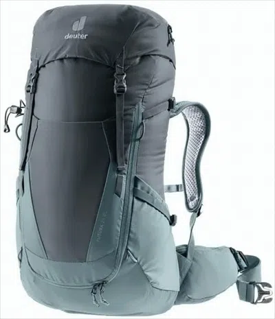 Deuter Structured Grey Backpack With Adjustable Padded Straps In White