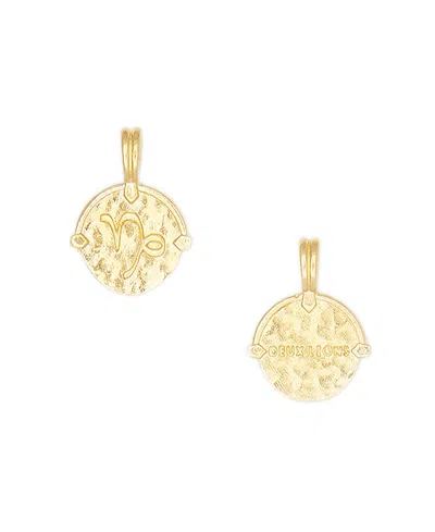 Deux Lions Jewelry Baby Girls' Zodiac Necklace In K Gold Plated - Capricorn