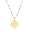 Deux Lions Jewelry Baby Girls' Zodiac Necklace In K Gold Plated - Libra