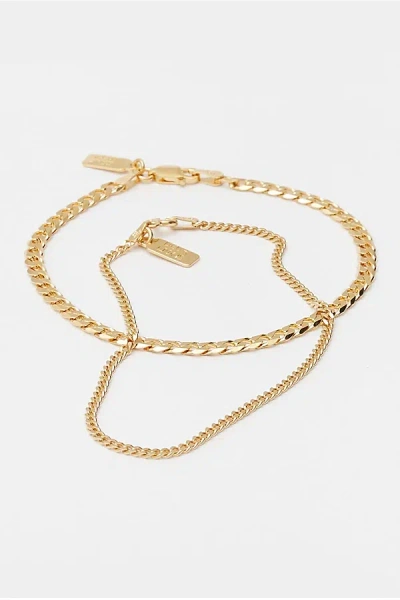 Deux Lions Jewelry Cuban Stack Bracelets In Gold, Men's At Urban Outfitters