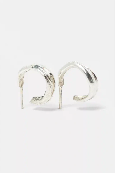 Deux Lions Jewelry Edith Hoops In Silver