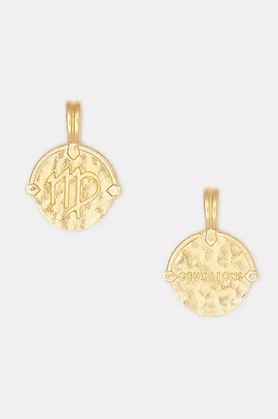 Deux Lions Jewelry Gold Baby Zodiac Necklace In Beige