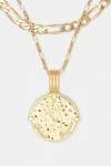 Deux Lions Jewelry Gold Sicilian Zodiac Layered Necklace In Taurus