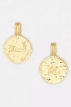 Deux Lions Jewelry Gold Zodiac Necklace In Beige