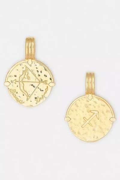 Deux Lions Jewelry Gold Zodiac Necklace In Beige