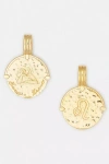 Deux Lions Jewelry Gold Zodiac Necklace In Brown