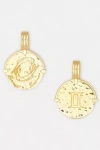 Deux Lions Jewelry Gold Zodiac Necklace In Brown