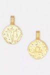 Deux Lions Jewelry Gold Zodiac Necklace In White