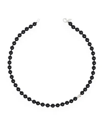 Deux Lions Jewelry Lorcan Onyx Necklace In Black