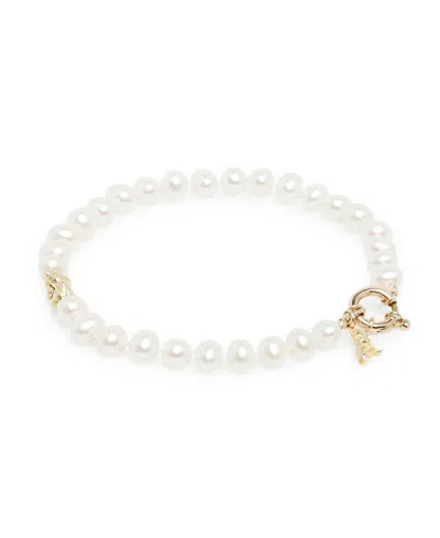 Deux Lions Jewelry Louis Pearl Ii Bracelet In White/gold