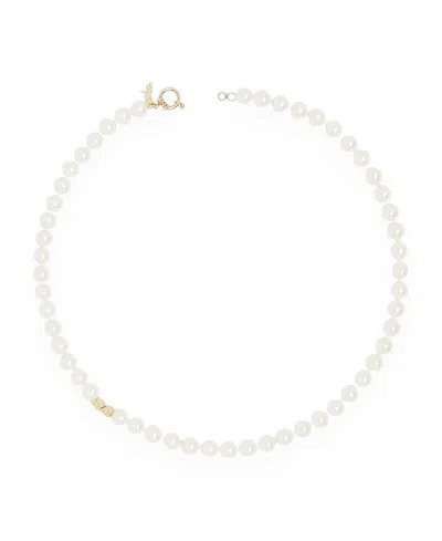 Deux Lions Jewelry Louis Pearl Ii Necklace In White/gold