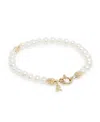 Deux Lions Jewelry Louis Pearl Iii Bracelet In White/gold