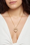 DEUX LIONS JEWELRY LULU FRESHWATER PEARL HEART NECKLACE IN GOLD, WOMEN'S AT URBAN OUTFITTERS