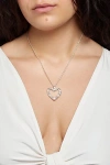 Deux Lions Jewelry Lulu Freshwater Pearl Heart Necklace In Silver, Women's At Urban Outfitters