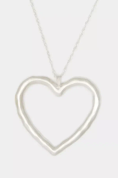 Deux Lions Jewelry Lulu Heart Choker In Silver