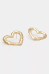 Deux Lions Jewelry Lulu Heart Earrings In Gold